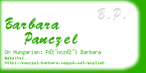 barbara panczel business card